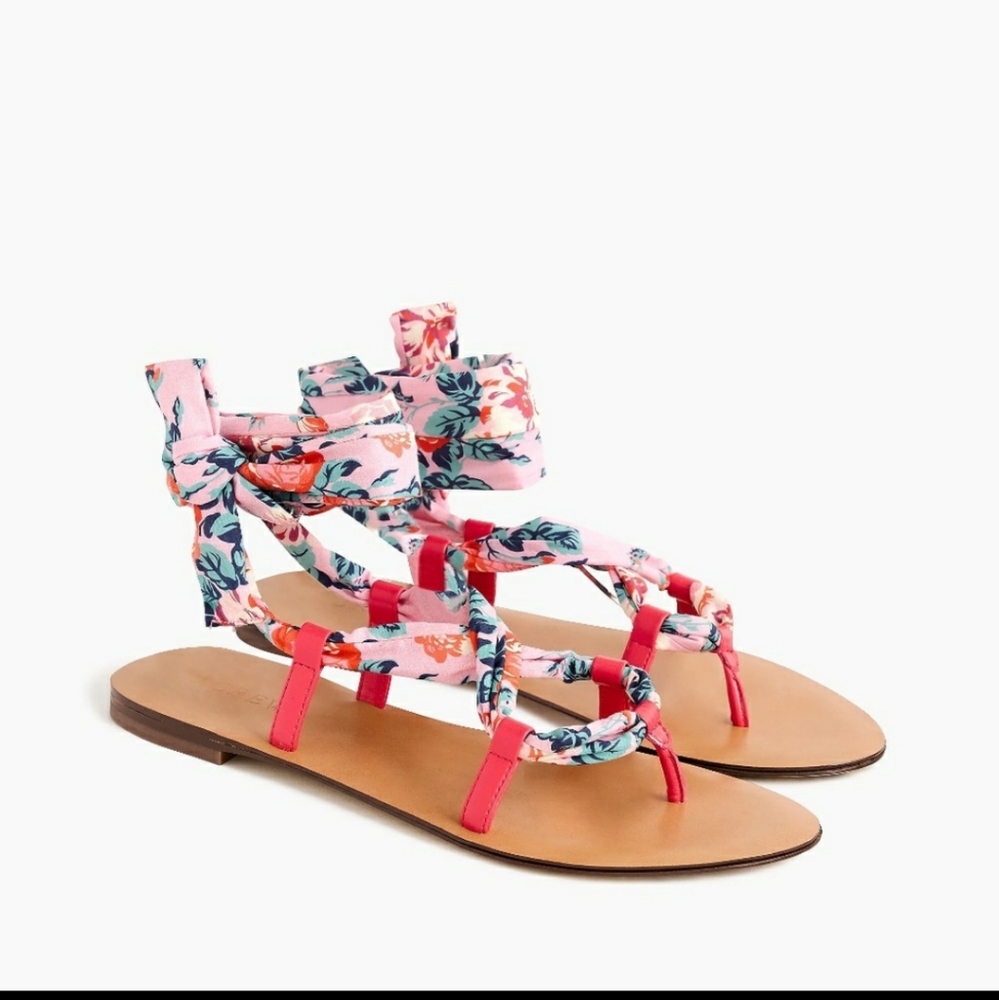 NWOB J.Crew Women's Wrap Around Sandals Pink